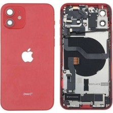 Prime Mağazam iPhone 12 Uyumlu Full Dolu Kasa (Kırmızı)