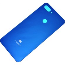 Prime Mağazam Mi 8 Lite Uyumlu Arka Kapak Batarya Pil Kapağı (Cam) Mavi