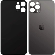 Prime Mağazam iPhone 11 Pro Max Uyumlu Arka Pil Kapağı Uzay Grisi (Siyah)