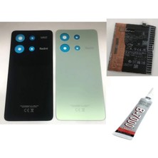 Prime Mağazam Redmi Note 13 4g Uyumlu Arka Batarya Kapağı, Batarya ve B7000 Yapıştırıcı (Yeşil)