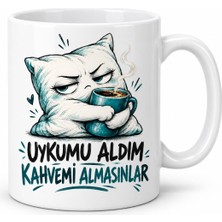 Ny Joy Uykum Tamam Tasarımlı Porselen Kupa - Model 1015 Nyjoybz