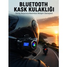 Midas Toptan LCD Ekranlı Bluetooth Kask Kulaklığı Radyo ve Sd Kart Girişli