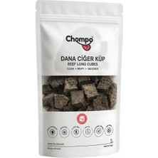 Chompo Dana Ciğer Küp 100% Doğal Katkısız Köpek Ödül Maması 100 gr Bezs1