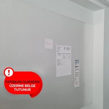 Kağıt - 60X100 cm 2 Adet Beyaz, Yapışkansız Statik Tutunabilir Yazı Tahtası ve Pano
