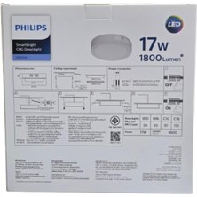 MSP Smartbright Sıvaüstü Tavan Lamba 17W 3000K Sarı Işık 1800 Lümen 22 cm Çapında Plastik Gövde