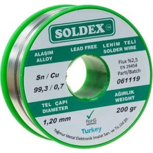 MSP 1.20 mm 200 G Kurşunsuz Lehim Teli (%99,3 Sn /%0,7 Cu)