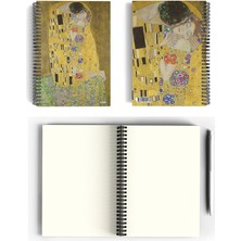 MSP Klimt/the Kiss, 1907-08 | Spiralli Defter 13 | A5 | Çizgisiz | 100 Sayfa | Sanat