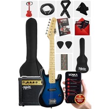 MSP CEG-30BL 4-6 Yaş Çocuklar Için Amfili Full 1/4 30 Inç Elektro Gitar Seti Blue Black