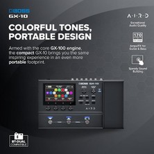 MSP Gx-10 Kompakt Gitar ve Bas Efekt Işlemcisi, GX-100 Ses Motoru, Renkli Dokunmatik Ekran, 32 Amp Tipleri ve 170 Boss Efektleri Çok Modlu, Ayak Pedalları ve Ifade Pedalı, Aırd Teknolojisi