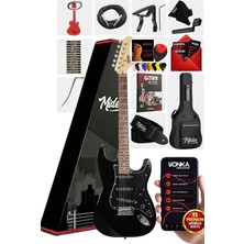 MSP RPH-30BK Gül Klavye Strat Kasa Sss Elektro Gitar Seti