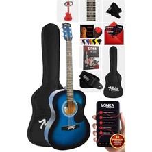 MSP RG-530BL Kaliteli Mavi 40 Inç Akustik Gitar Seti 4/4 Yetişkin
