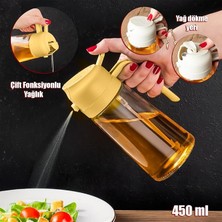 MSP ALK-1900 Çok Amaçlı Cam Sprey Şişe -Yağdanlık Limon Sirke Sos Püskürtücü, Sızdırmaz Yağdanlık (Sarı)
