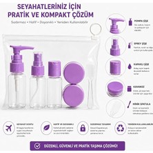 MSP Home 5 Parça Seyahat Şişe Seti, 30 ml Doldurulabilir Şampuan Krem Parfüm Şişeleri, Pompalı Spreyli Kozmetik Şişe ve 10 ml Krem Kavanozu, Taşıma Çantalı Seyahat Dolum Seti (Asorti Renk)