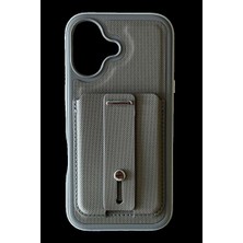 MiraLive Apple Iphone 17 Latte Kartvizitli Kapak - Koyu Gri