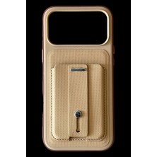 MiraLive Apple Iphone 18 Pro/17 Pro Latte Kartvizitli Kapak - Bej