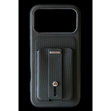 MiraLive Apple Iphone 18 Pro/17 Pro Latte Kartvizitli Kapak - Siyah