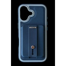 MiraLive Apple Iphone 16 Latte Kartvizitli Kapak - Lacivert