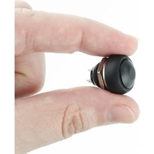 PBS-33B 2 Pin Push Buton Siyah On Off 1A 250V Mini Yuvarlak Su Geçirmez Anahtar Momentary Switch