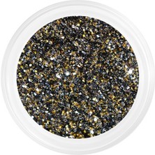 Patrisa Nail Glitter Tozu SPEKTR MIX G11 5 gr - Siyah Altın Zeminli Nail Art Simi
