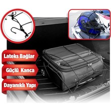 Elastik Bagaj Filesi 90X90 cm | Araç Bagajı Için Esnek ve Dayanıklı