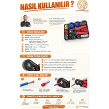 Ahes Terminal Sıkma Pensesi + Yüksük Sıkma Pensesi 1200 Parça Kablo Pabucu Seti Hsc8 6-4A 722484