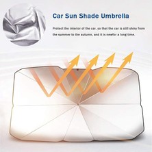Ahes Suv Araba Güneşliği, Ön Cam Uv Işınları ve Isı Için Güneşlik Koruyucu, Katlanabilir Ön Cam Güneşlik Şemsiyesi, Arabayı Serin Tutun, Kullanımı Kolay/saklayın, 137 cm x 81 cm