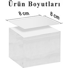 Ahes Küp Blok Not Kağıdı 6 Paket 8x8 cm Beyaz Küp Not Kağıdı Kare Kağıt Beyaz Boş Kağıt 400 Yaprak Hatırlatma Ofis