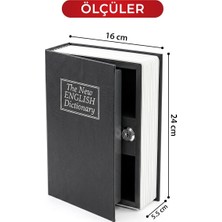 SB-8803 Kitap Görünümlü Para Kasası, Anahtarlı Gizli Saklama Kutusu Gri