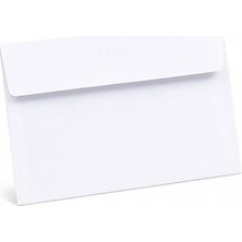 100 Adet Beyaz Mektup Zarfı 16 x 11 Cm, Kendinden Yapışkanlı Tutkallı Kapaklı Zarf, Davetiye Tebrik Kartı Para Evrak Posta Gönderimi Ofis Okul Düğün Için