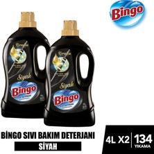 Bingo Siyah Sıvı Bakım Çamaşır Deterjanı 4 lt 2'li