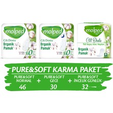 Molped Pure&Soft Karma Paket (46'Lı Normal + 30'Lu Gece + 32'Li Günlük)