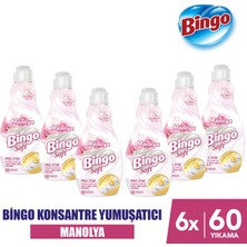 Bingo Soft Konsantre Çamaşır Yumuşatıcısı Manolya 1440 ml X 6 Adet