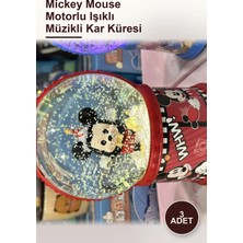 Yenilig 3 Adet Mickey Mouse Motorlu Işıklı Müzikli Kar Küresi