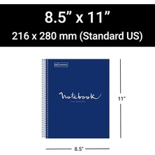 Rius M Emotions 1 Konu Defteri, Astarlı 28 cm x 21,5 Cm, 80 Yaprak Ağır Kağıt, 3 Delikli Delikli, Mikro Delikli, Deniz Mavisi Tahta Kapağı