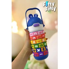 Pipetli Çelik Matara Mavi 430 ml