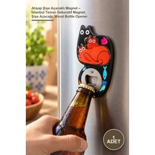 Yenilig 1 Adet Ahşap Şişe Açacaklı Magnet – Istanbul Temalı Dekoratif Magnet, Şişe Açacağı, Wood Bottle Opener