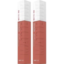 Bomii New York Super Stay Matte Ink Likit Mat Ruj - 65 Seductress (Nude) (2 Paketi)