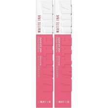 Bomii New York Super Stay Matte Ink Likit Mat Ruj - 125 Inspirer (Pembe) (2 Paketi)