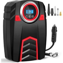 Bomii Lastik Şişirme Hava Kompresörü - 150 Psı Geniş Hava Şişirme Kapasitesi, LED Ekranlı Basınç Göstergeli, Otomatik Kapanma, Güçlü Hava Şişirme, 4 Metre Kablo Uzunluğu, Tekerlek Lastik Şişirme Pompası