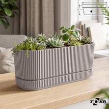 Bomii Saksı, Pera Balkon (1 Adet, Bej, 3 L)
