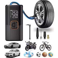 Bomii Taşınabilir Hava Kompresörü Acil Kurtarma Lastik Şişirici - 150PSI, LCD Ekran, Otomatik Kapanma, 3x Hızlı Şişirme, Usb-C Şarj, Arabalar, Bisikletler, Motosikletler, Toplar, Araba Lastik Şişirici