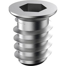 Bomii Glaswen 25 Adet Metal Düz Dişli Dübel Ahşap Dübeli M6 8X16 Diş Çinko Mobilya Bağlantı Ünite Birleştirme