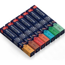 Bomii Coffee Kapsül Kahve 7'li Set Lungo, Italy, Risteretto, Smooth, Sport, Organik, Decaf (Nespresso Uyumlu) - 70 Adet