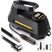 Bomii Lastik Şişirme Kompresörü, 100W Güçlü ve Hızlı Hava Şişirme, Lastik Basınç Göstergesi, LED Işıklı Tasarım, Otomatik Kapanma Özelliği, 150 Psi Yüksek Basınç Kapasitesi, Tekerlek Lastik Şişirme Pompası