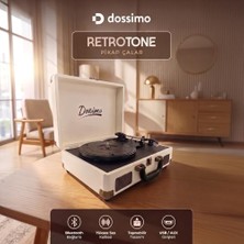 Bomii Retrotone Bt+Aux+Usb Destekli Yedek Iğneli Pikap Çalar DS-R100