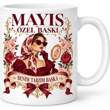 Ny Joy Mayıs Özel Baskı Hanımefendi Tasarımlı Porselen Kupa - Model 1170 Nyjoybz