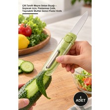 Yenilig 1 Adet Çift Taraflı Meyve Sebze Bıçağı – Soyacak Uçlu, Paslanmaz Çelik, Taşınabilir Mutfak Gereci Peeler Knife