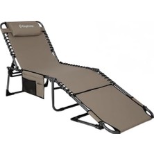 Bomii Kingcamp Magnolia B10 Hands-Free Premium 7 Kademeli Katlanır Şezlong Beige
