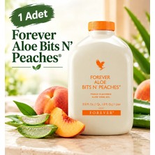 Forever Living Products Forever Aloe Bits N Peaches Şeftali Aromalı Aloe Vera İçeceği Takviye Edici Gıda 1 L