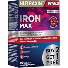 Ceylan Adam Iron Max 17 Mg | Gentle Iron + Vitamin C, B12, B6 | 90 Tablet | Şeker ve Gluten Içermez